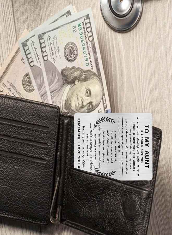 Alotozo Grateful Aunt Mothers Day Gifts - Engraved I Love You Wallet Card for Aunt - Happy Mothers Day to Auntie - Image 3